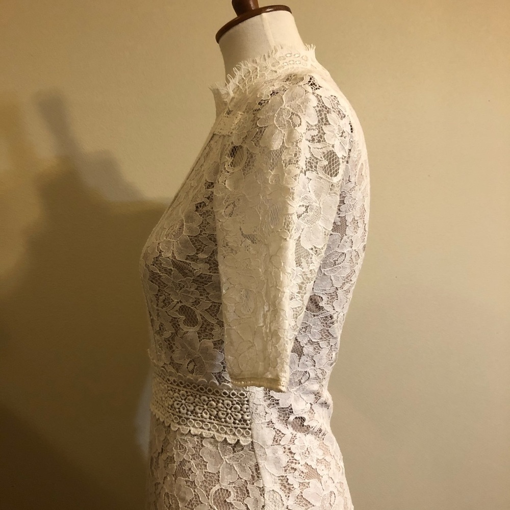 Filly Flair White Lace Flirty Feminine Dress - Picture 8 of 16